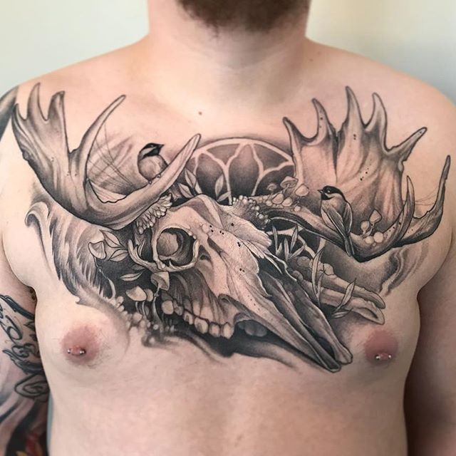 Autumn_Dancer-Moose-Skull-Chest-Tattoo