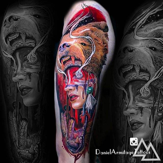 Daniel_Armitage-Bear-Head-Realism-Tattoo