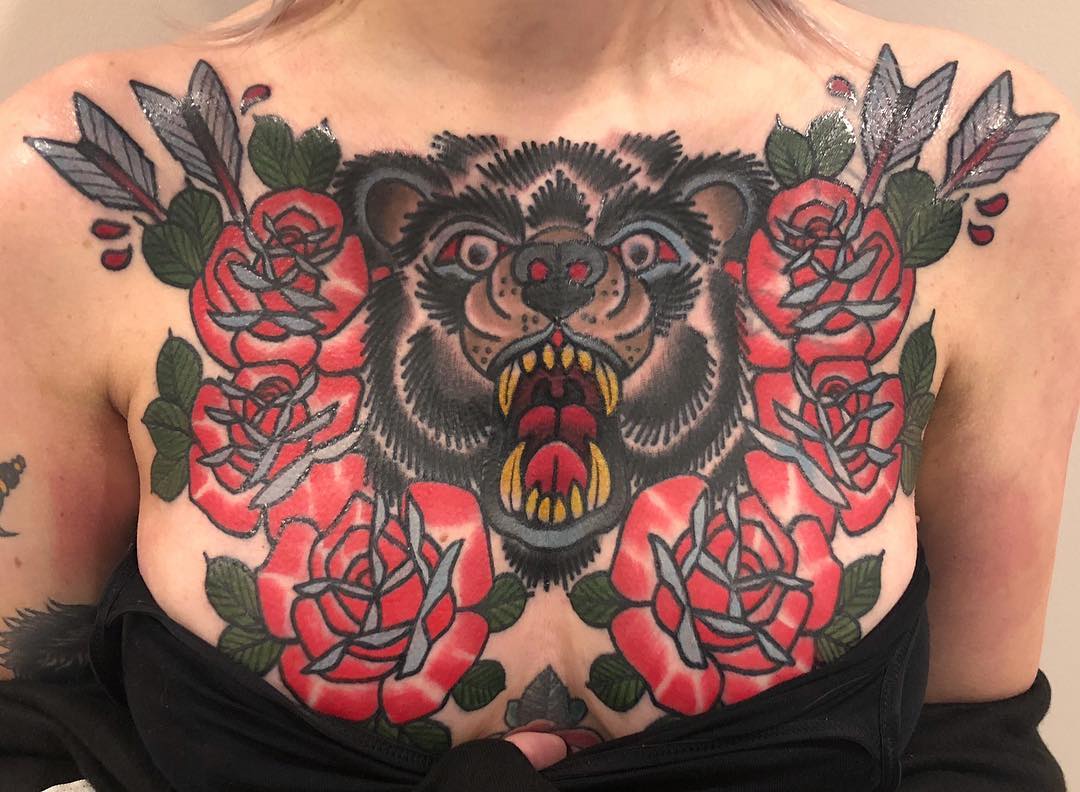 JF_Blackeyes-Bear_Floral_Chest_Tattoo