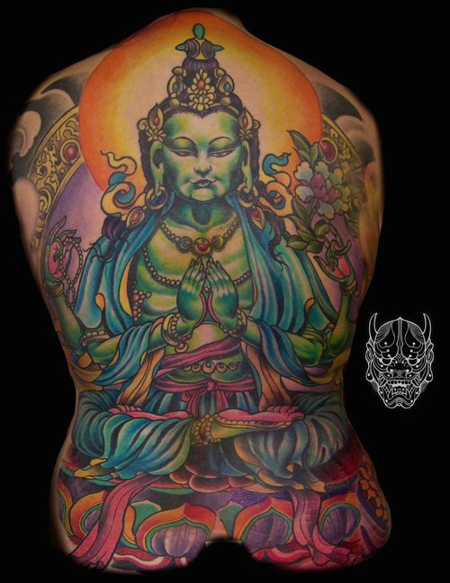 John_Stewart-Buddah-Spiritual-Full-Back-Colour-Tattoo