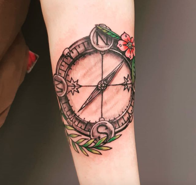 Rick_Goertzen-Floral_Compass_Tattoo