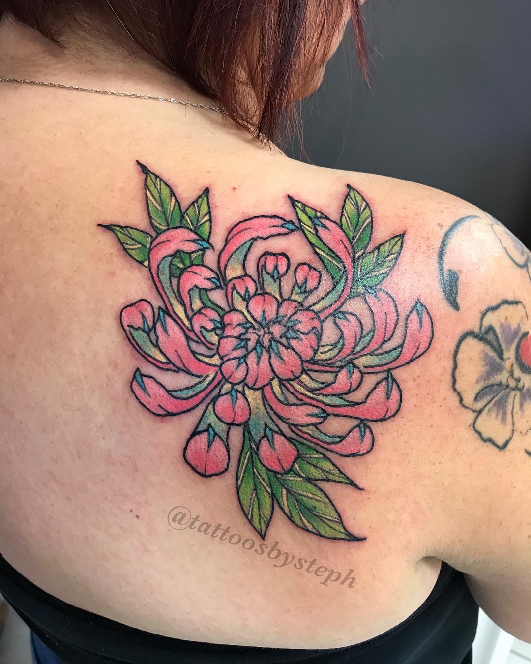 Steph_Fortier-Shoulder-Chrysanthemum-Colour-Tattoo