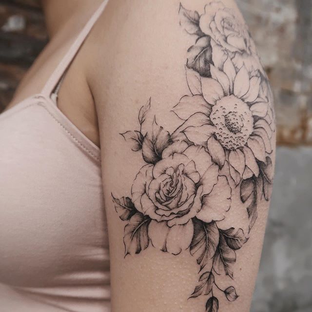 Alice_Tsui-Sunflower-Rose-Tattoo