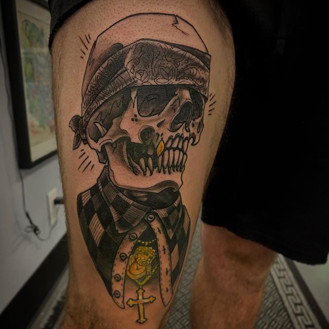 Dan_Graham-Skeleton-Tattoo