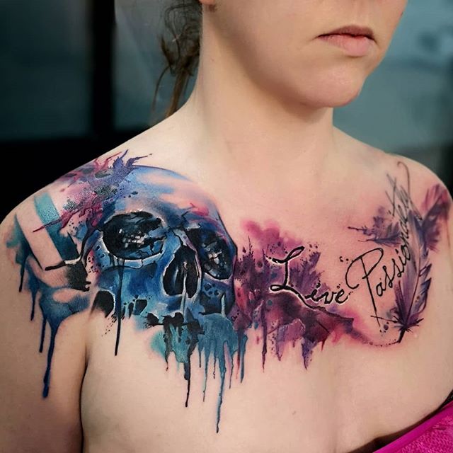 Jenelle_Wolfe-Skull-Watercolour-Tattoo