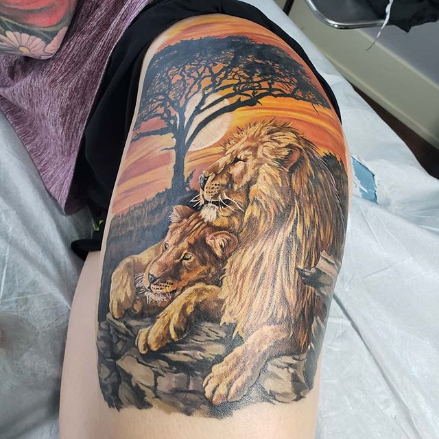 Josh_Lamoureux-Lion-Lioness-Tattoo